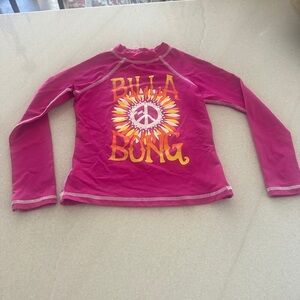 Billabong Kids Fuchsia and Yellow Rash Guard